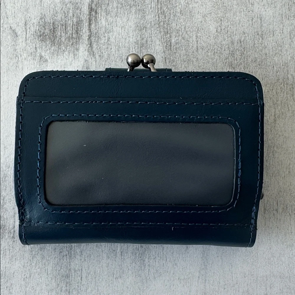 Patricia Nash Iberia Wallet Cerulean Blue Distressed Vtg Leather Bi-fold Wallet